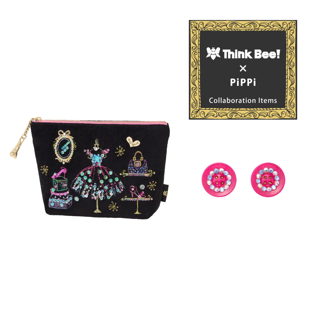 Think Bee!×貼るだけピアス (フランシーヌポーチ)