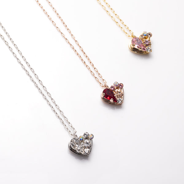 ハート煌めく♡キラキラCC ネックレス 煌めくハート×CCロゴが美しい♪】CHANEL☆ネックレス