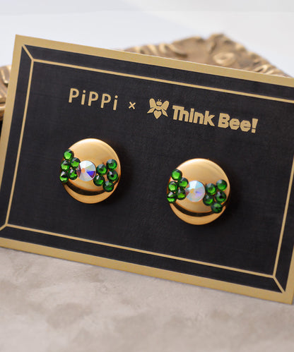 Think Bee!×貼るだけピアス （ラッキーキャットポーチ　ストラップ付）